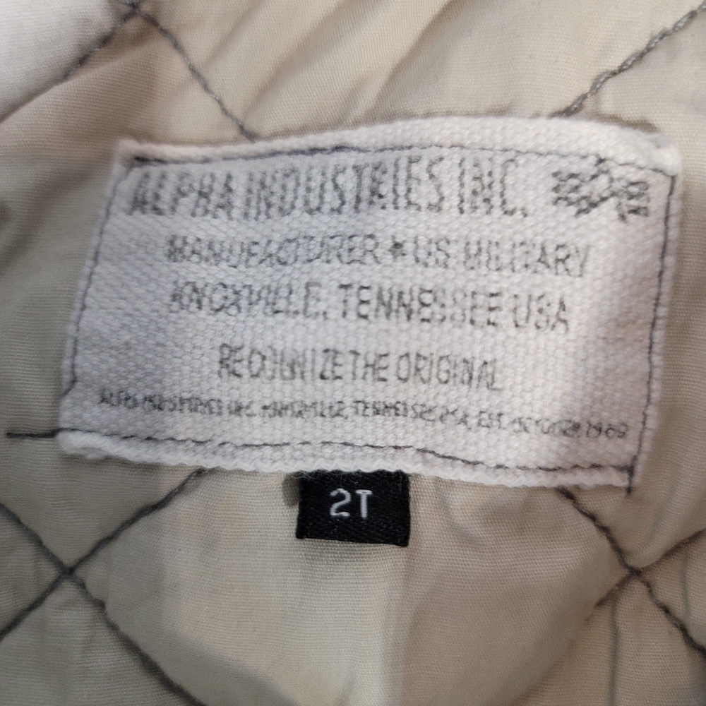 Alpha Industries 2T child's coat 100% cotton, military style - Picture 3 of 12